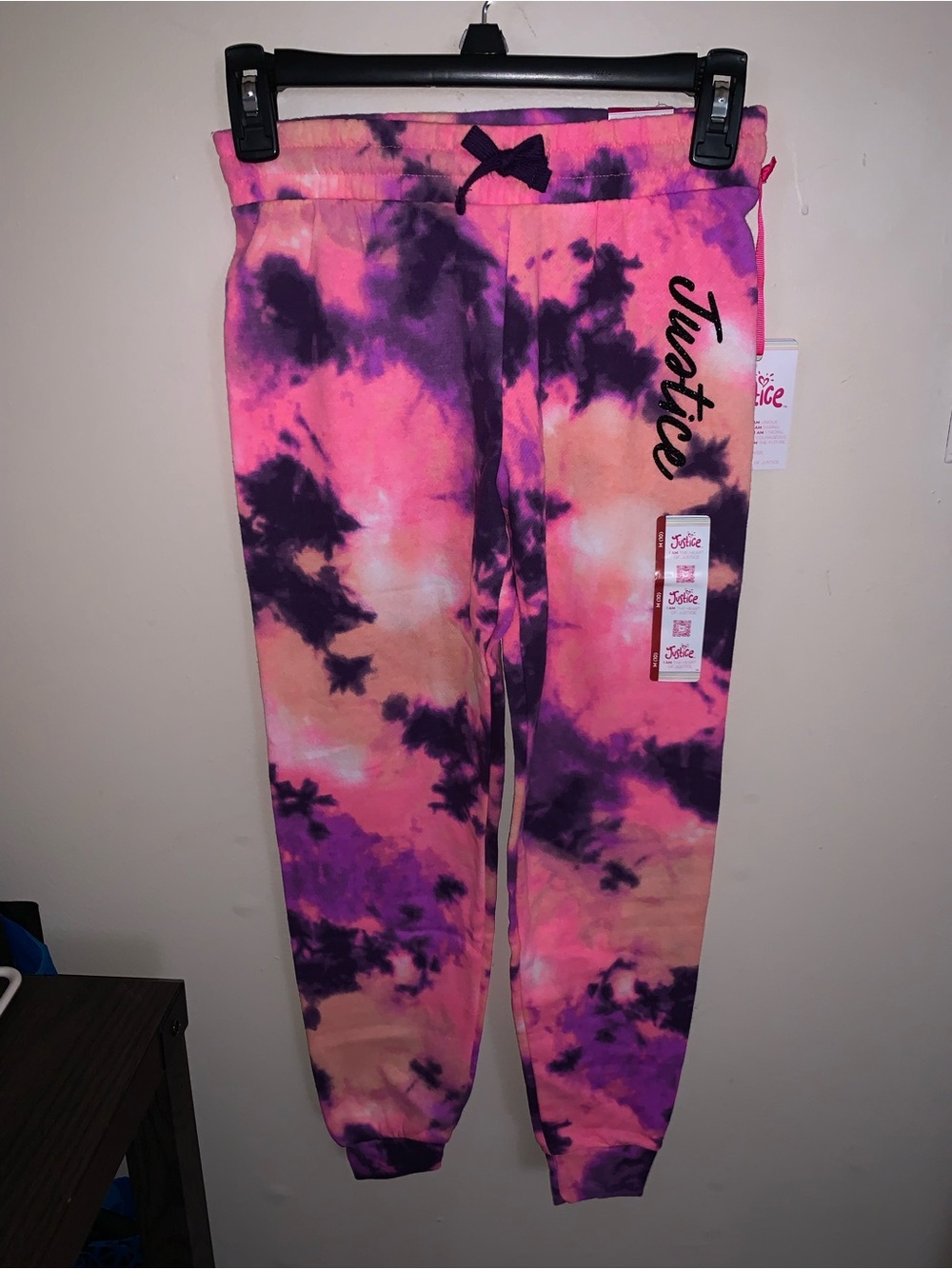 Justice Pink Purple Tie-Dye Jogger Sweatpants